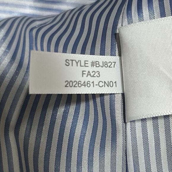 J Crew Herringbone Wool Blend Schoolboy Blazer Size 2 Navy Academia Old Money - Picture 11 of 11